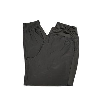 Womens Large Black Elastic‎ Waist Jogger Pants Sleek Feel Stretchy Loungewear